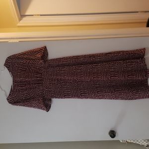 She + Sky Maroon Printed Maxi with an Open Back